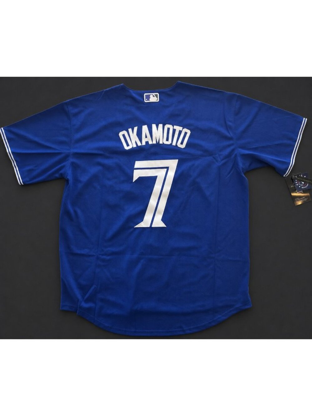 MLB Baseball  Toronto Blue Jays Kazuma Okamoto #7 Sewn Jersey Large NWT NEW